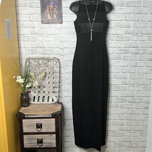 Dave & Johnny Black Maxi Cocktail Prom Homecoming Dress Vintage 90’s Size 6